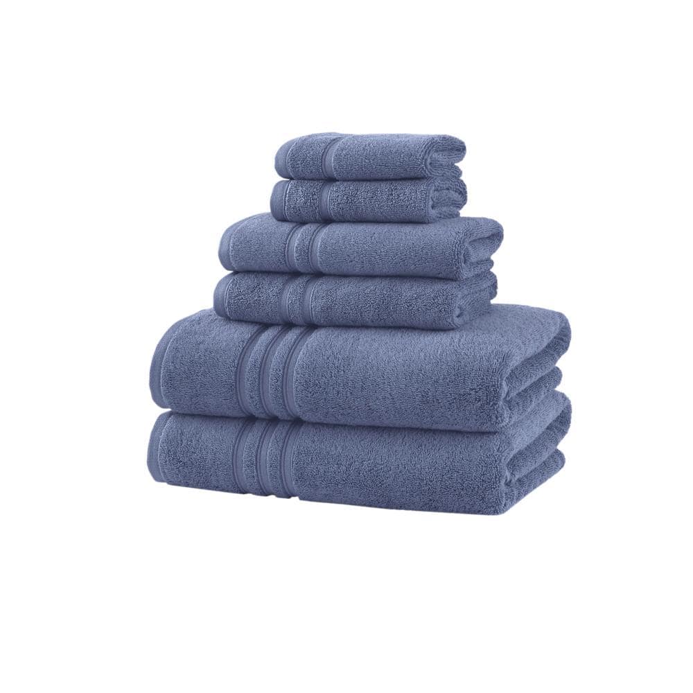 Home Decorators Collection Turkish Cotton Ultra Soft Lake Blue 6-Piece Bath  Towel Set 6pcsTurkishLake - The Home Depot