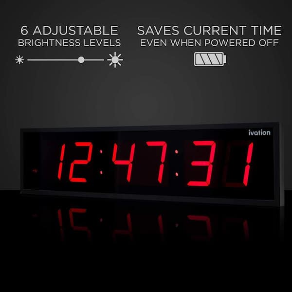 Large Electronic Countdown Clock Led Digital Wall Clock Timer With Stopwatch
