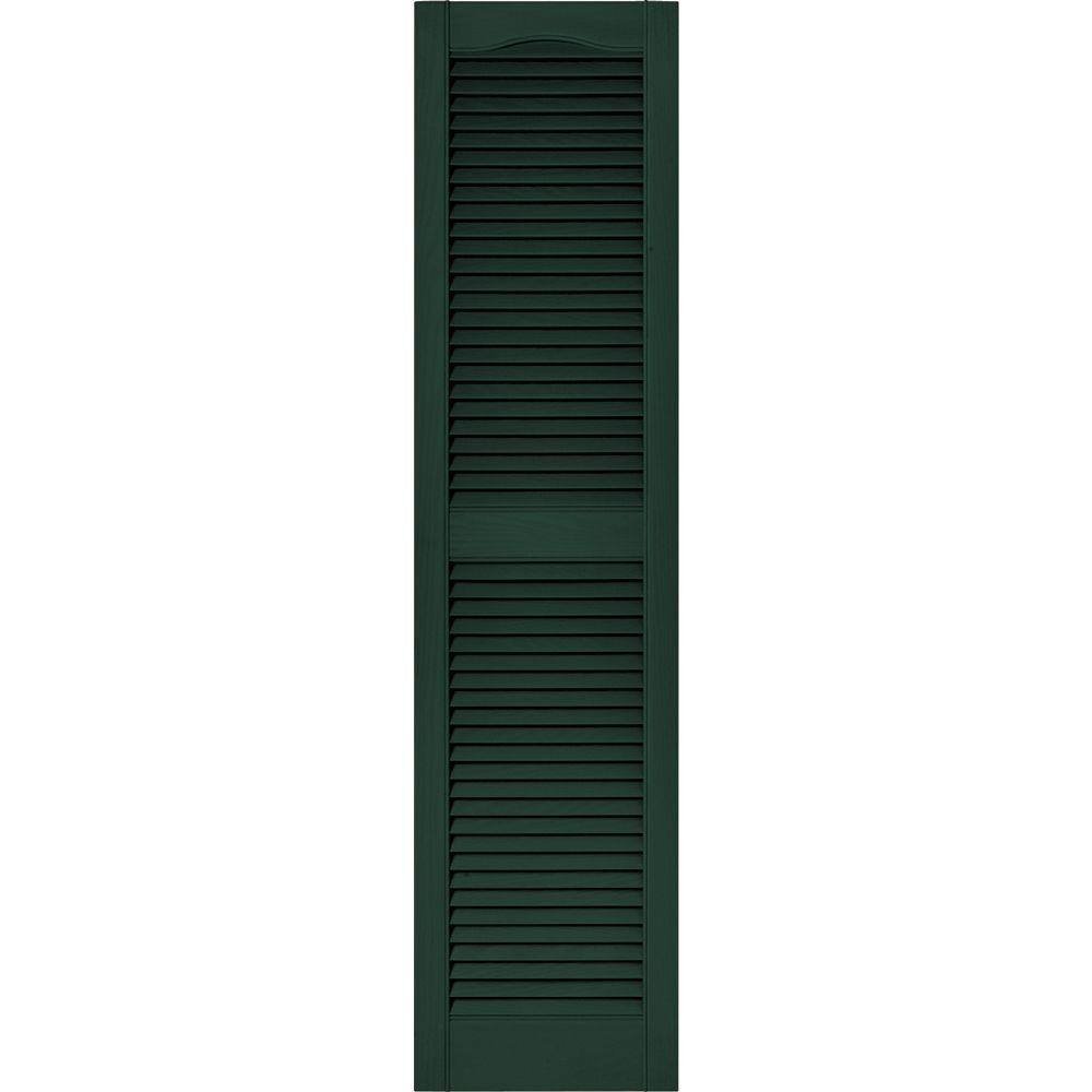 Builders Edge 14.5 in. x 60 in. Louvered Vinyl Exterior