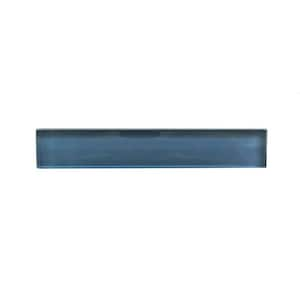 Tropical Blue 1 in. x 6 in. Glass Glossy Accent Pencil Subway Wall Tile (2 sq. ft./Case)