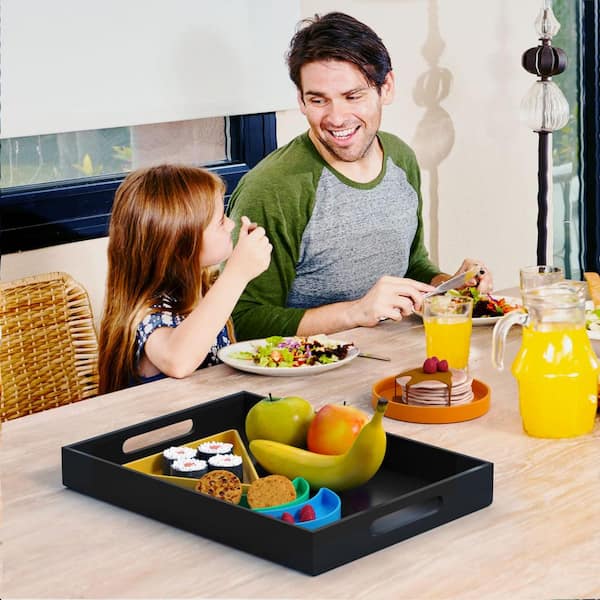 Angel Sar 16 in. x 12 in. Spill Proof Serving Tray for Ottoman