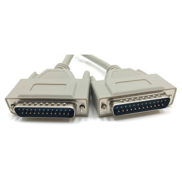DB25 Male/Male RS232 Serial Cable 10ft 