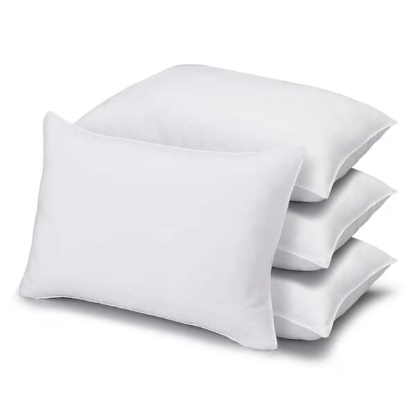ELLA JAYNE Firm Overstuffed Plush Allergy Resistant Gel Filled Queen Size Pillow Set of 4