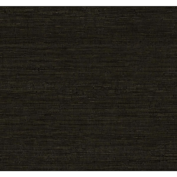 60.75 sq. ft. Espresso Wilslow Weave Embossed Vinyl Unpasted Wallpaper Roll