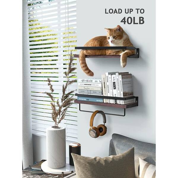 Set of 2 Wall-Mounted Cat Shelves