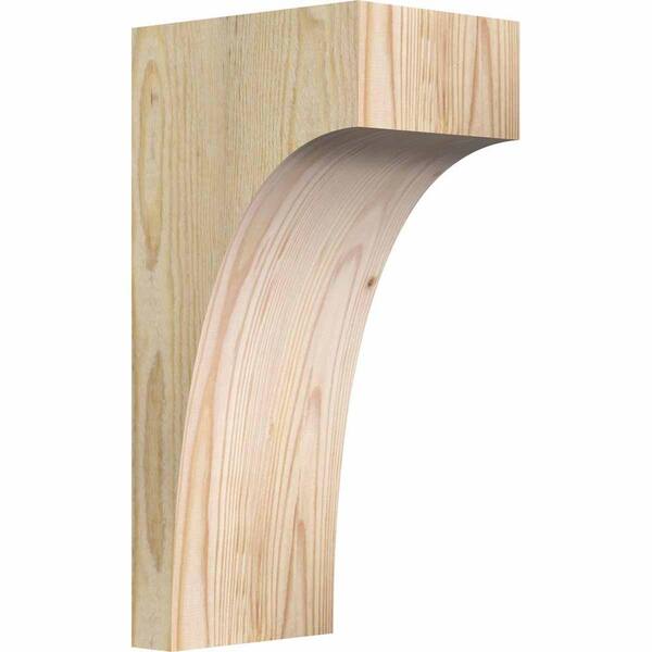 Ekena Millwork 6 in. x 8 in. x 16 in. Douglas Fir Huntington Rough Sawn Corbel