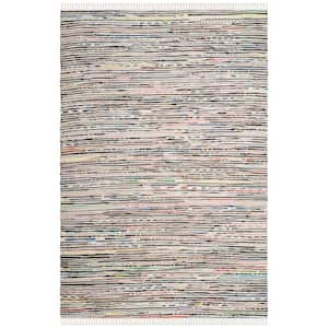 Rag Rug Ivory/Multi 2 ft. x 4 ft. Striped Area Rug