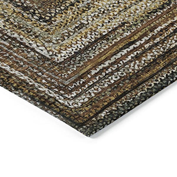 Chantille Machine Washable Indoor/Outdoor Abstract ACN1725 Brown 5 ft. x 7 ft. 6 in. Area Rug