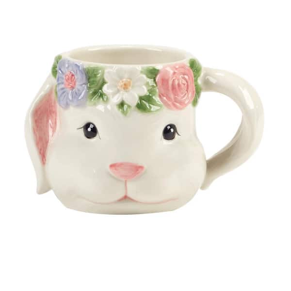 Certified International Easter Morning 3-D Bunny 18 oz. Assorted Colors  Beverage Mugs (Set of 4) 12310SET4 - The Home Depot