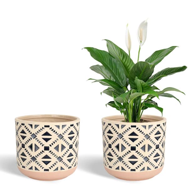 MUMTOP 5.1 in. Ceramic Decorative Planter Floor Pot (1-Piece)