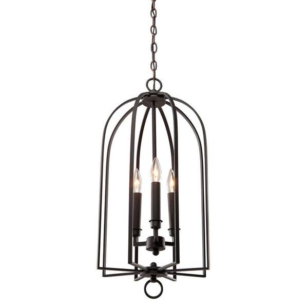 ARTCRAFT Slough 3-Light Black Chandelier