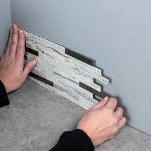 Dusted Marble 12 in. x 13.5 in. Metal and Composite Peel and Stick Tile Backsplash (1 sq. ft./pack)