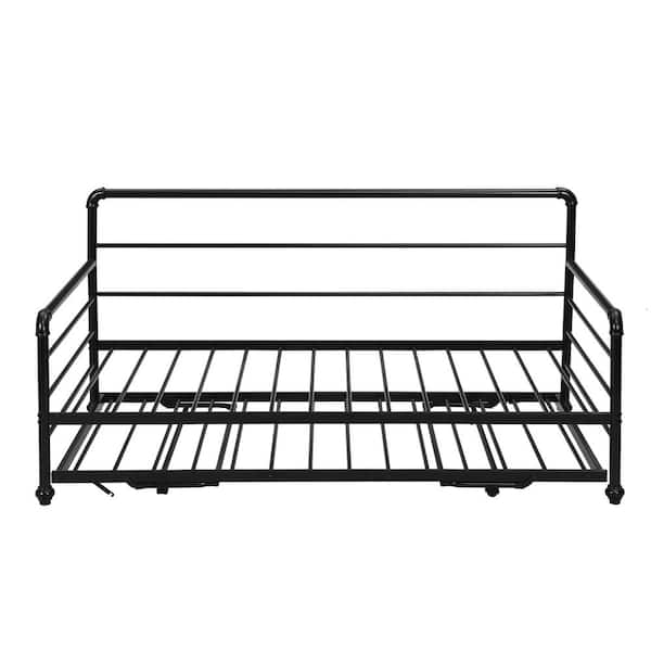 Utopia 4niture Marlou Black in Twin Size Daybed with Adjustable Trundle