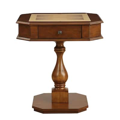Amelia 31 in. Brown Cherry Mdf Game Table