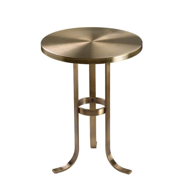Manor Brook Agean Antique Brass 24 in. Accent Table