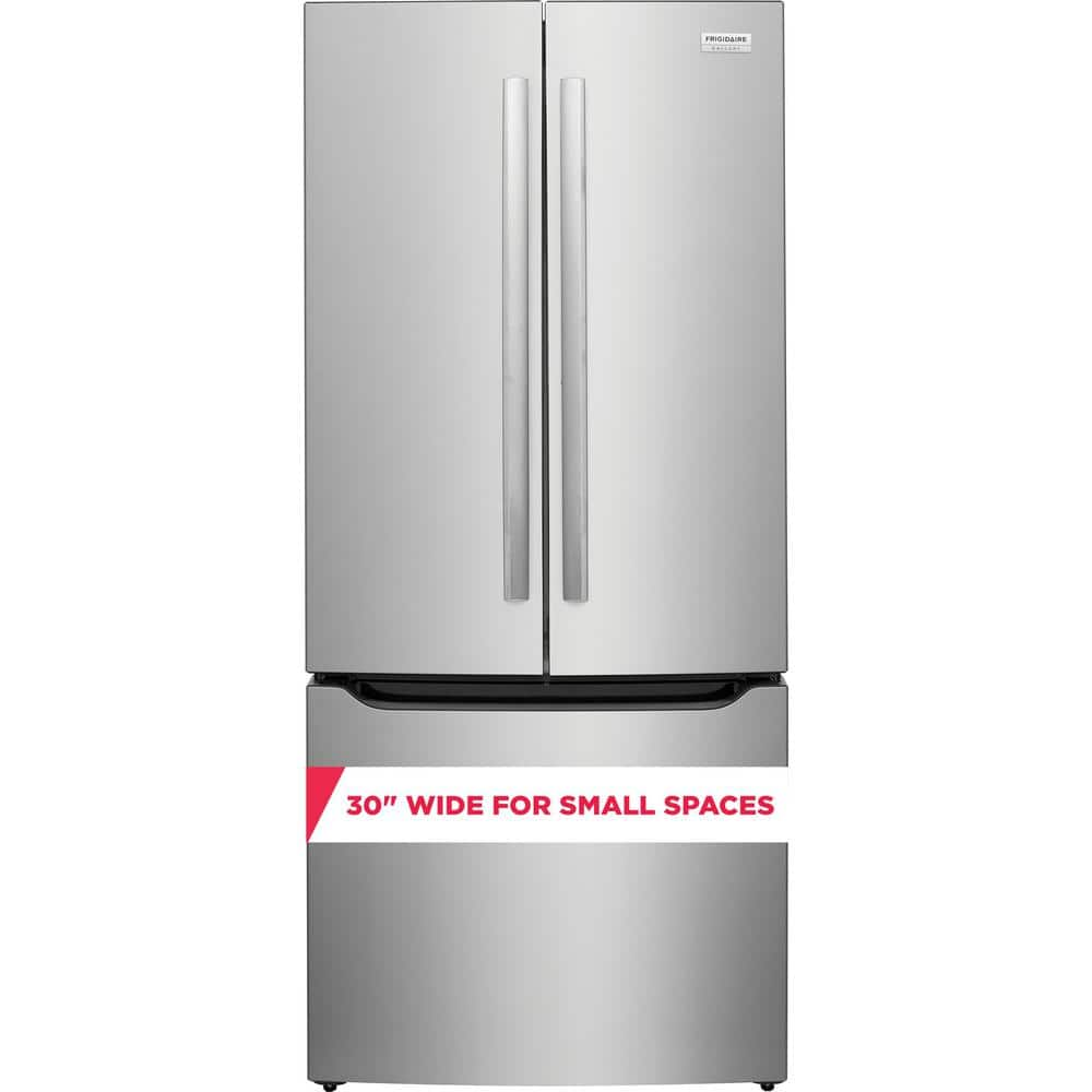 Gallery 30 in. 20 cu. ft. Standard Depth French Door Refrigerator in Stainless Steel with Internal Water Dispenser -  Frigidaire, GRFN2023AF