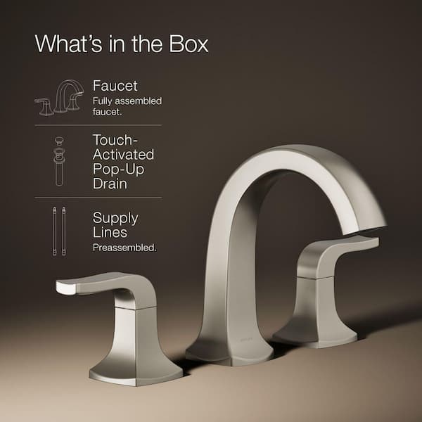 「RT-184194」 KOHLER Rubicon 8 in. Widespread Double Handle High Arc Bathroom
