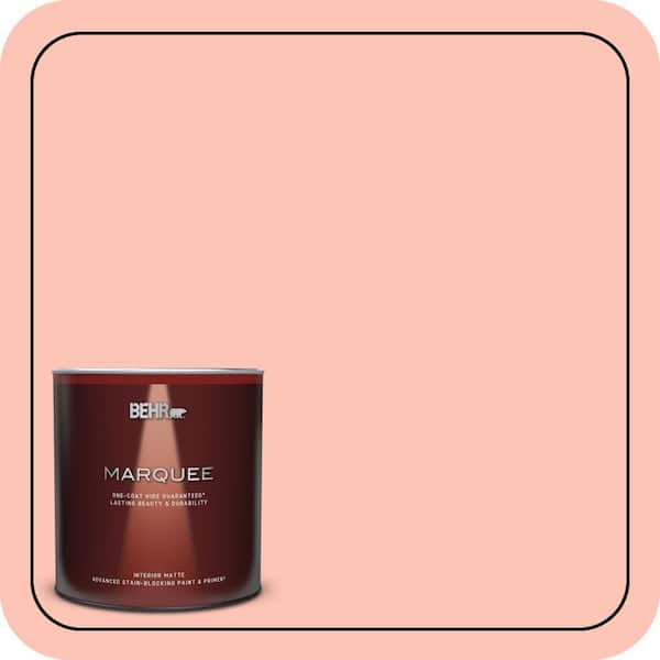 BEHR MARQUEE 1 qt. #190A-3 Salmon Peach Matte Interior Paint & Primer
