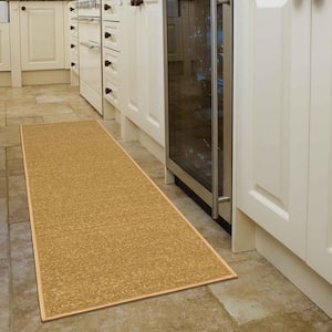 Ottohome Collection Non-Slip Rubberback Modern Solid Design 2x5 Indoor Runner Rug, 1 ft. 8 in. x 4 ft. 11 in., Beige