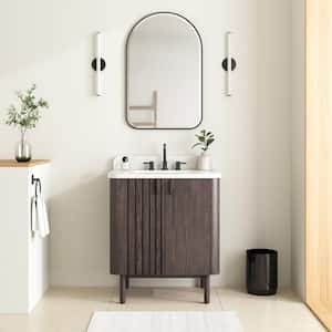 Blakely 30 in. W x 21 in. D x 34 in. H Bath Vanity Cabinet without Top in Brown Oak Finish
