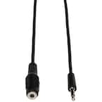 GE 6 ft. 3.5mm Male to Female, Dual Shielded Audio Auxiliary Extension Cable  in Black 33570 - The Home Depot
