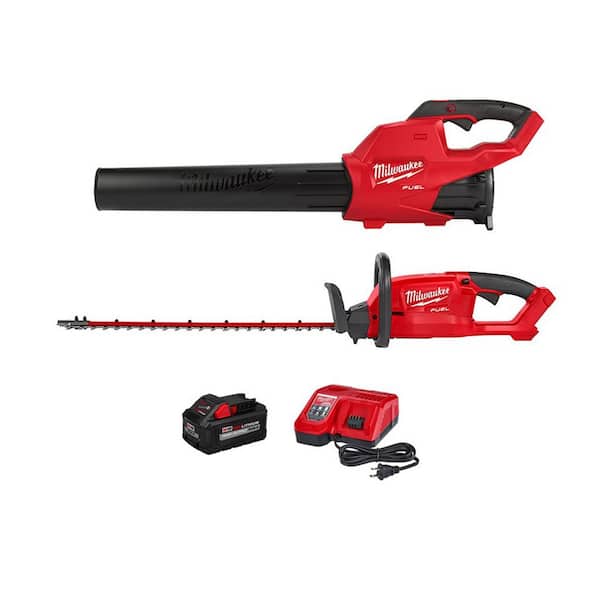 Milwaukee M18 FUEL 120 MPH 450 CFM 18-Volt Lithium-Ion Brushless Cordless Handheld Blower Kit with M18 FUEL Hedge Trimmer(2-Tool)