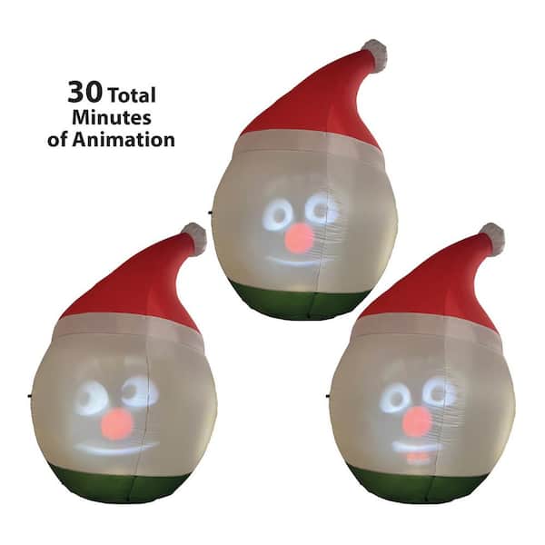 Unbranded Mr. Chill 6 ft. Inflatable Snowman ANIMAT3D Plug'n Play Outdoor/Weather Proof. 6 ft. W