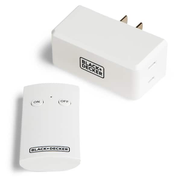 1 Amp to 10 Amp 1-Outlet Plug-in Indoor Wireless Remote Control System with 1 Smart Adapter Polarized, White