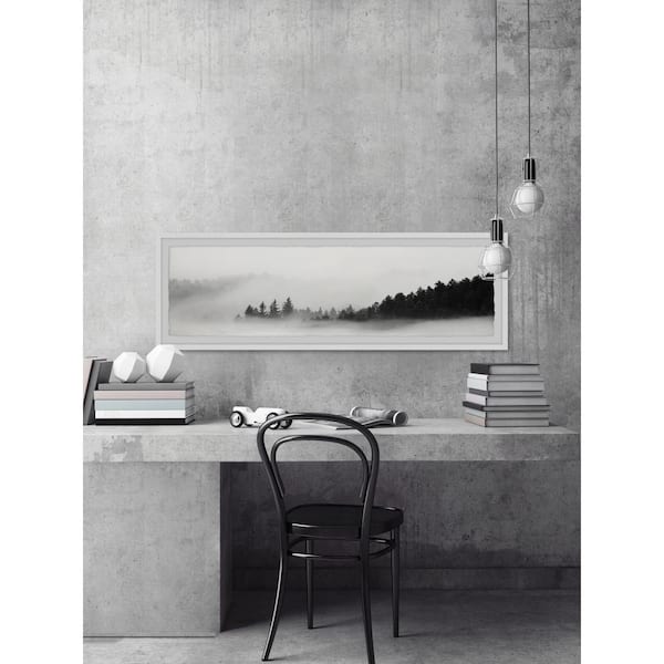 Unbranded "Foggy Mountain Top" By Marmont Hill Framed Nature Art Print 10 in. x 30 in.