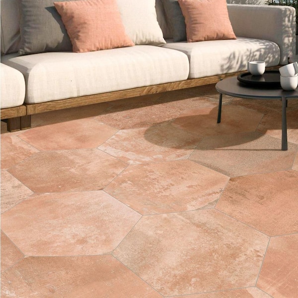 Argillos Hex Teja 21 in. x 24 in. Porcelain Floor and Wall Tile (10.2 sq. ft. /Case)