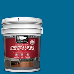 5 Gal. #OSHA-1 OSHA SAFETY BLUE Self-Priming 1-Part Epoxy Satin Interior/Exterior Concrete and Garage Floor Paint