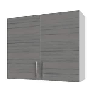 Miami Dark Ash Matte 36 in. x 12 in. x 30 in. Flat Panel Stock Assembled Wall Kitchen Cabinet