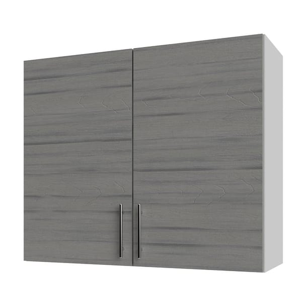WeatherStrong Miami Dark Ash Matte 36 in. x 12 in. x 30 in. Flat Panel Stock Assembled Wall Kitchen Cabinet