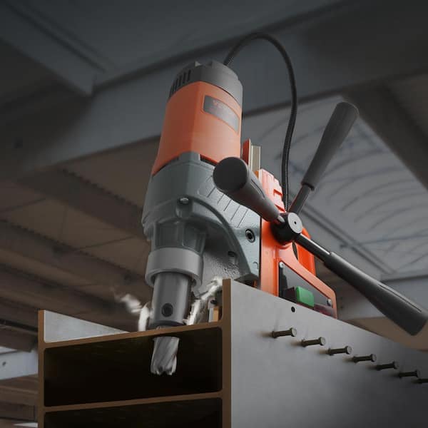 Magnetic Drill, 1450-Watt, 12500N 850 RPM Portable Electric Mag Drill Press with 1.57 in. Boring Diameter