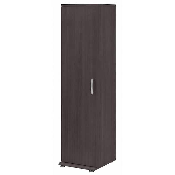 Bush Business Furniture Universal Storm Gray 61.81 in. Accent Storage Cabinet with Door and Shelves