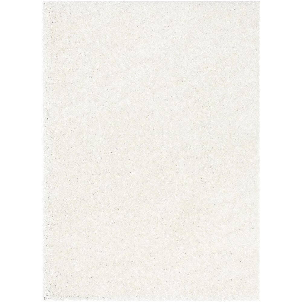 Well Woven Elle Basics Emerson Solid Shag Ivory 3 ft. 11 in. x 5 ft. 3