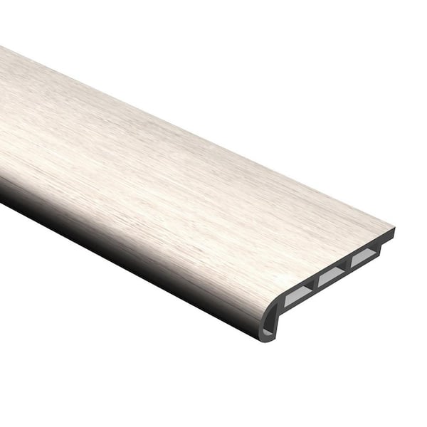 CALI Vinyl Pro with Mute Step White Aspen 2-1/16 in. T x 3/4 in. W x 72-13/16 in. L Flush Stair Nose Molding