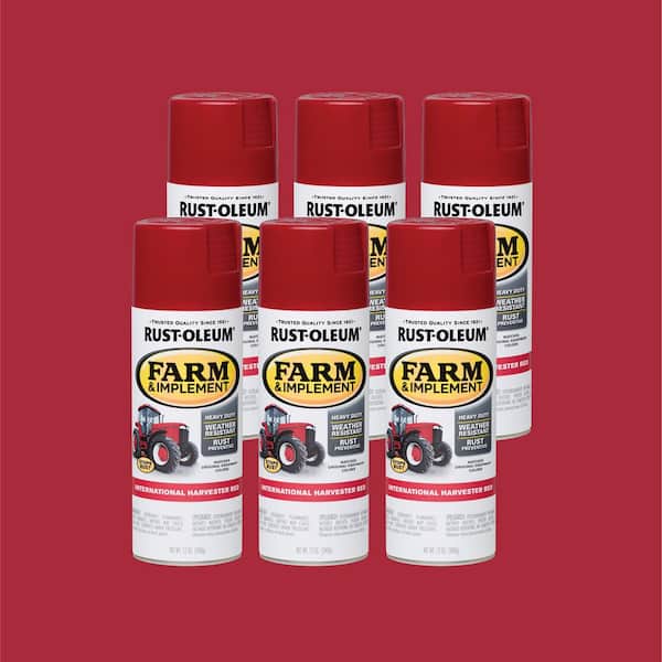 Rust-Oleum 12 oz. Farm & Implement International Harvester Red Gloss Enamel Spray Paint (6-Pack)