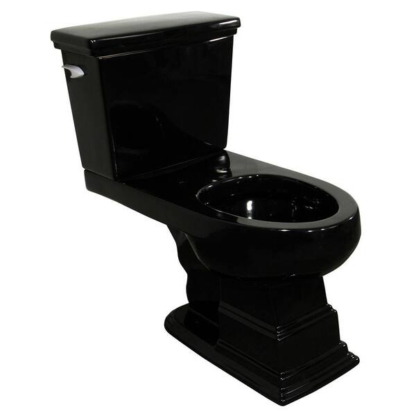 Foremost Structure Chair Height 2-Piece 1.6 GPF Elongated Toilet in Black-DISCONTINUED
