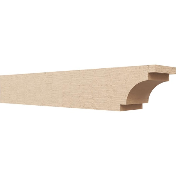 Ekena Millwork 6-in. x 6-in. x 36-in. Mediterranean Woodgrain, Primed Tan Timberthane Polyurethane Rafter Tail Brace