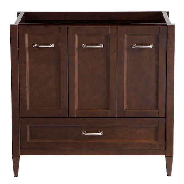 Home Decorators Collection Claxby 36 in. W x 34 in H x 22 in. D Bath Vanity Cabinet Only in Cognac