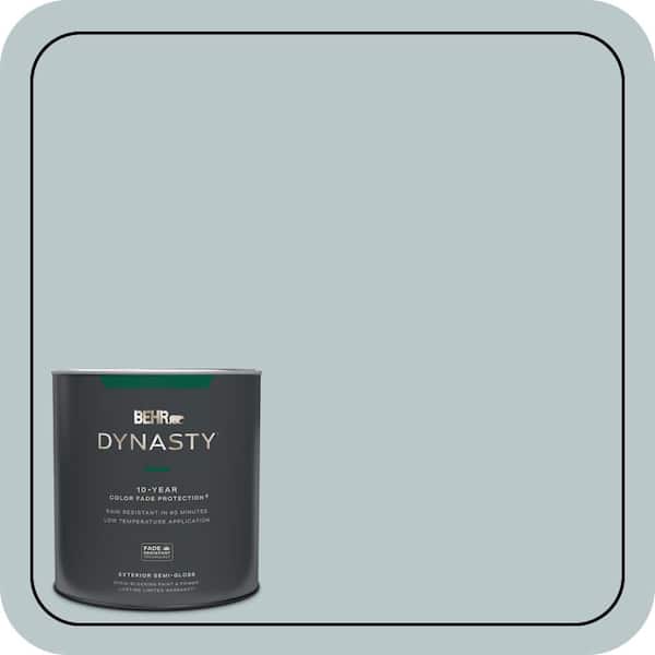 BEHR DYNASTY 1 qt. #N470-2A Dusted Blue Semi-Gloss Exterior Stain-Blocking Paint and Primer