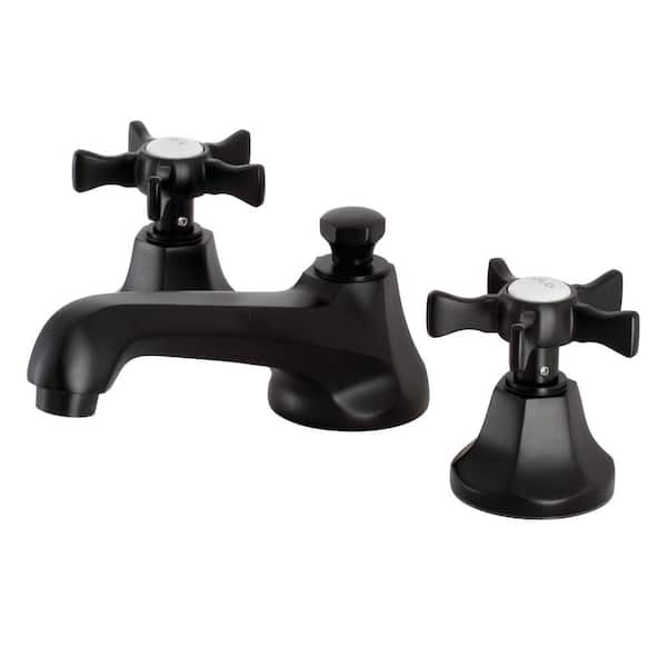 Kingston Brass Hamilton 8 in. Widespread 2-Handle Bathroom Faucet in Matte Black
