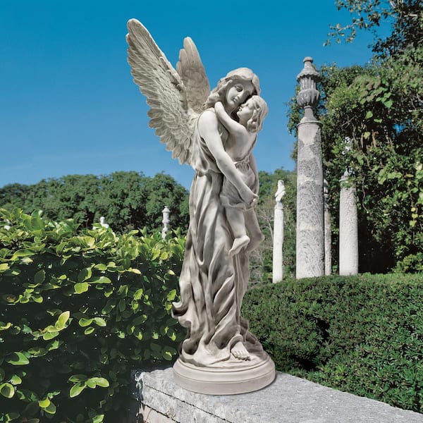 Design Toscano 38 in. H Heaven's Guardian Angel Garden Statue