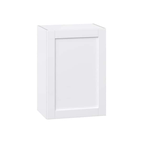 J COLLECTION Milton 21 in. W x 14 in. D x 30 in. H Assembled Shaker Wall Kitchen Cabinet in Bright White
