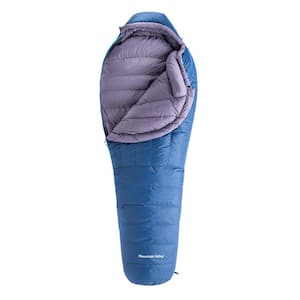 82.68 in. L Mummy Down Camping Sleeping Bag in Blue