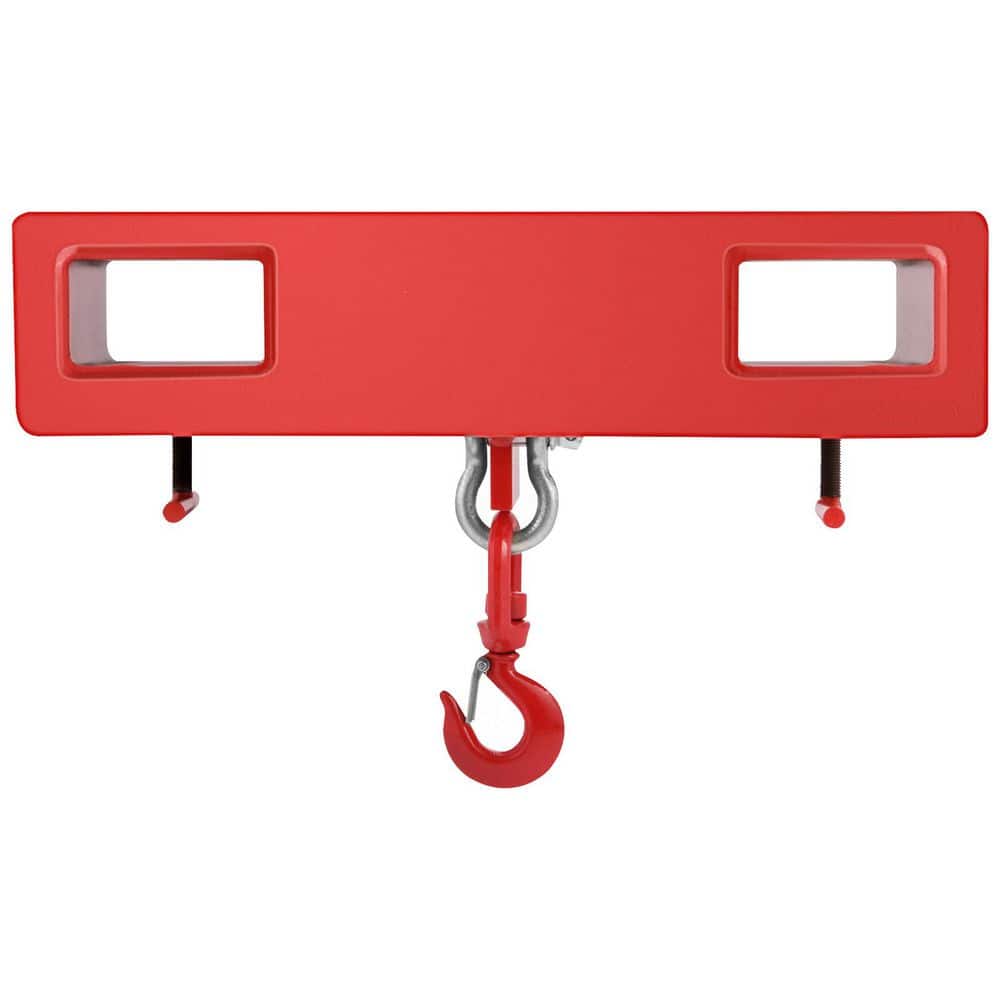 Forklift Lifting Hook, 4400 lbs. Capacity Forklift Lifting Hoist, Red Forklift Mobile Crane with Swivel Hook 2025 Update price history on PriceWatchPro