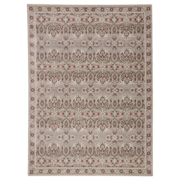 Unbranded Parris Gray/Red 3 ft. 11 in. x 5 ft. 3 in. Oriental Rectangle Area Rug