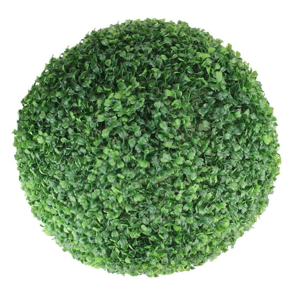 Northlight 19 in. Artificial 2-Tone Green Boxwood Topiary Garden Ball