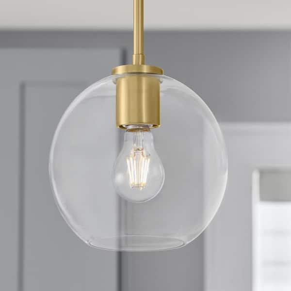 4 in. Small Clear Glass Globe Pendant Lamp Shade with 2-1/4 in. Fitter